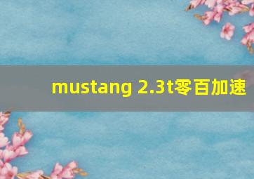 mustang 2.3t零百加速